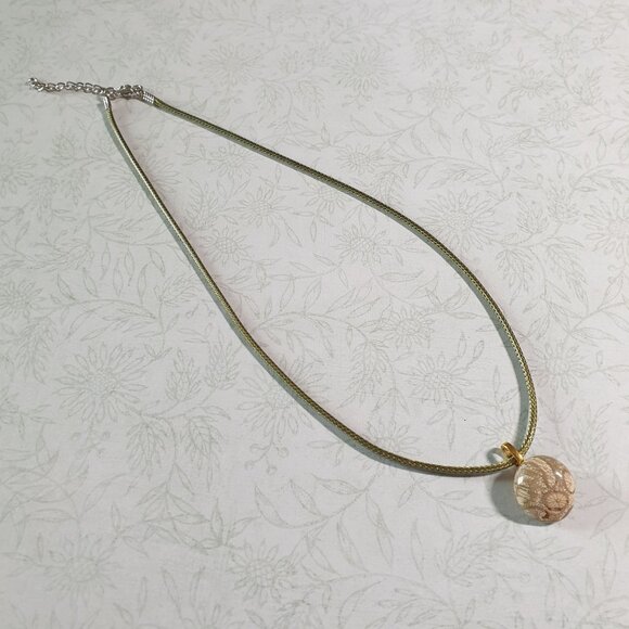 Leather Braided Chain Necklace Womens Fossilized Coral Pendant Adjustable Clasp - Picture 1 of 5